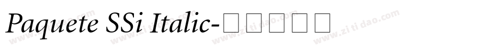Paquete SSi Italic字体转换